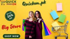 Discover endless shopping possibilities at Quickon.pk, Pakistan's largest online platform. Shop with confidence for the latest trends in fashion, electronics, home essentials, and more. Your go-to destination for convenience and quality! 