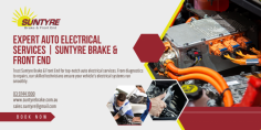 Trust Suntyre Brake & Front End for top-notch auto electrical services. From diagnostics to repairs, our skilled technicians ensure your vehicle's electrical systems run smoothly.
