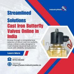 Browse through a comprehensive selection of robust cast iron butterfly valves online in India, designed to meet diverse industrial fluid control needs with reliability and precision.
