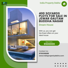 If you search for a, 400Sq. Yards Plots for Sale in Jewar Gautam Buddha Nagar, You get more details online on indiapropertydekho.com, Buy property of your choice.

