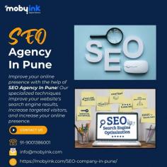 Improve your online presence with the help of SEO Agency In Pune! Our specialized techniques improve your website's search engine results, increase targeted visitors, and increase your online presence. Put your trust in our knowledgeable experts to maximize your online presence and help your company succeed in the cutthroat digital market. Allow us to use our all-inclusive SEO solutions to elevate your brand to new heights. For a consultation, please contact us right now!

More info
Email Id	info@mobyink.com
Phone No	91-9001386001
Website	https://mobyink.com/SEO-company-in-pune/