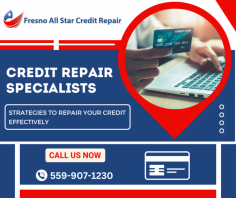 Free Credit Repair Consultation

Our free credit repair consultation provides expert advice and personalized strategies. We assess your credit situation and offer actionable steps to improve your financial health. For more information, call us at 559-907-1230.