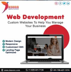 Dazonn Technologies offers top-tier web development services, delivering high-performance, scalable websites tailored to your business needs. Our expert developers specialize in creating custom solutions with cutting-edge technologies. Enhance your online presence and drive business growth with Dazonn Technologies. For more information, contact us at +1-929-421-7136 or visit our official website