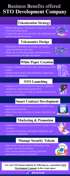 For entrepreneurs and startups, STO development will be helpful in the launching stage. Tie up with a reliable STO development company like InnBlockchain to lead the successful path.
https://www.innblockchain.com/sto-development
