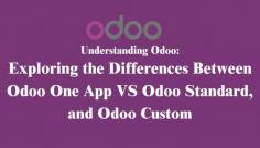 Understanding Odoo  Exploring the Differences Between Odoo One App VS Odoo Standard, and Odoo Custom