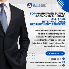 Choose Alliance International for reliable manpower supply in Mumbai. We offer professional recruitment services for various industries. Get in touch with us for customized solutions. For more information, visit: www.allianceinternational.co.in/manpower-supply-agency-mumbai.