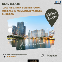 Discover 3 BHK Builder Floor For Sale In M3M Antalya Hills Gurgaon, it is a residential property and premium localities, and semi furnished, with 1 car parking, it is a low rise flats, located on main road, The design of the project is thoughtful, providing residents with excellent infrastructure, Spanning a generous super area of 1557.00sq.ft, Please Contact For More Details.
