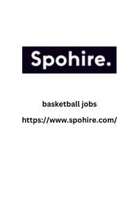 Spohire is your ultimate destination for finding exciting opportunities in the sports industry.

https://www.spohire.com/