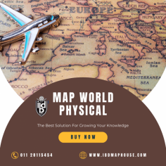 Map World Physical is a detailed representation of Earth's diverse terrains, highlighting mountains, rivers, deserts, and more. It is a fun method to explore and learn about the physical characteristics of the world, making it ideal for schools and geography lovers. Robust and aesthetically pleasing, it's a vital instrument for education and exploration.