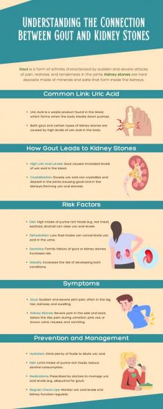 Understanding the Connection Between Gout and Kidney Stones

Are you suffering from stiffness or inflammation of the joints lately, and has it been confirmed that you have high uric acid levels? This condition is called gout or gouty arthritis. If this condition is not managed and becomes chronic, it can cause serious health problems such as the formation of kidney stones and permanent joint damage.

If you have gout and are also experiencing signs of having kidney stones, such as back pain, make sure to visit a clinic in Singapore that specializes in kidney stone removal. 