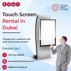 Explore the latest interactive technology with Techno Edge Systems LLC’s Touch Screen Rental Services in Dubai. Call us at 054-4653108 or visit us - https://www.laptoprentaluae.com/touch-screen-rental-dubai/