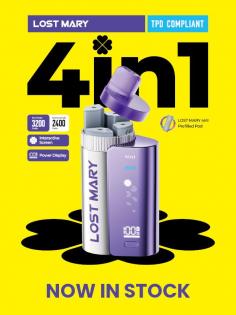 The Lost Mary 3200 Puffs 4 in 1 Pre-filled Pod Vape Kit is a great choice for vaping enthusiasts. This kit offers an impressive 3200 puffs per pod, ensuring a long-lasting and satisfying experience. With four flavors in one pod, it provides variety and convenience. The pre-filled design makes it easy to use—no need to deal with messy refills. Ideal for both beginners and experienced vapers, this vape kit delivers consistent performance and rich flavor. 