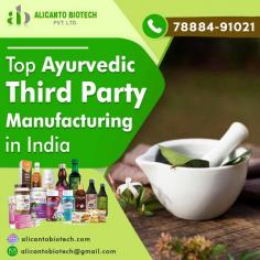 Top Ayurvedic Third Party Manufacturing in India
https://www.alicantobiotech.in/top-ayurvedic-third-party-manufacturing-in-india/
Join us, we Alicanto Biotech -  Top Ayurvedic Third Party Manufacturing Company in India. Our mission as the Top Herbal Product Third-Party Manufacturing Company in India is to lead the industry with unwavering dedication to excellence in herbal product manufacturing. Call us:- +91 7888491021. 