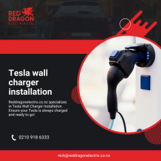 Expert Tesla Wall Charger Installation Services

When it comes to Tesla Wall Charger Installation, Red Dragon Electrix is your go-to provider. We handle the entire installation process, ensuring your Tesla charger operates at optimal efficiency. Trust our experienced team for a hassle-free installation experience.