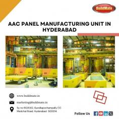 Buildmate offers a reliable AAC panel manufacturing unit in Hyderabad. Our facility produces high-quality AAC panels that are lightweight, eco-friendly, and perfect for construction projects. Buildmate ensures superior durability and thermal insulation with our AAC panels. Trust us for dependable service and advanced technology in AAC panel manufacturing.