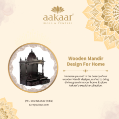We provide a completely beautiful wooden Mandir design for home with a purpose

We offer a very beautiful Wooden Mandir Design for Home that will beautify your space. Invest in this awesome wooden design and enjoy its timeless beauty. It is an excellent work of Indian handicraft. You are free to select different sizes (width, length, and height), colours, storage options, temple layouts, and other options to make your order of Wooden Pooja Mandir even more special. 