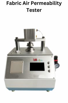  Fabric air permeability tester is a microcomputer controlled unit used to determine the air permeability of flat materials with various measuring areas (5 cm2, 20 cm2, and 10 cm2). Features include a measurement range of 0–200 Pa/cm2 and a pressure difference range of 0–2 KPa. 