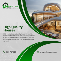 Top Quality Homes at High Quality Houses by Master Homes

Looking for high-quality houses in New Zealand? Look no further than Masterhomes.co.nz. Our expert team specializes in crafting new build homes of the highest caliber, ensuring superior construction and luxurious finishes. Explore our housing developments in South Auckland for a glimpse into the future of upscale living.