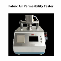 Labmate fabric air permeability tester is a fully automated and microcomputer-controlled device that measures the air permeability of flat materials. It features a measurement range of 0-200 Pa/cm² and a pressure difference range of 0–2 KPa. Equipped with LCD screen, a micro-printer and data-recording functions