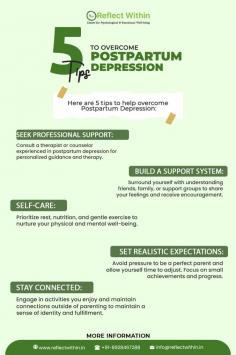 Reflect within to find strength and use these practical tips to overcome postpartum depression effectively. Visit: https://reflectwithin.in/postpartum-depression/