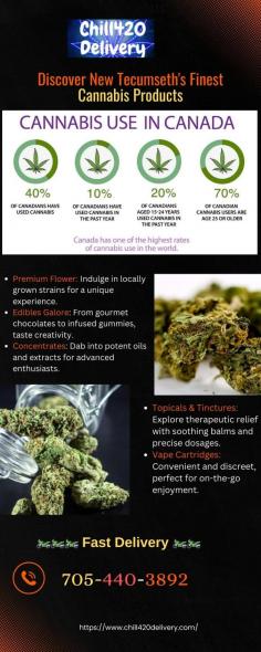 Explore the best cannabis products in New Tecumseth! From premium flower and delectable edibles to potent concentrates and therapeutic topicals, our selection caters to every preference. Whether you're a connoisseur or new to cannabis, discover quality and variety in every choice. 