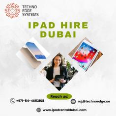 Discover how iPad hire simplifies corporate events by providing cutting-edge technology, seamless setup, and support to enhance your presentations.  Techno Edge Systems LLC offers you the most reliable services of iPad Hire Dubai. For More info Contact us: +971-54-4653108 Visit us: https://www.ipadrentaldubai.com/ipad-hire-dubai/