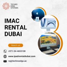 Need a powerful iMac but don't want to commit? Discover tips for finding the perfect iMac rental service in 2024! Specs, price, & more - Get the best deal! Techno Edge Systems LLC offers you the most reliable services of iMac Rental Dubai. For More info Contact us: +971-54-4653108 Visit us: https://www.ipadrentaldubai.com/imac-rental-dubai/