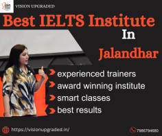 Discover the ultimate destination for IELTS success at Vision Upgraded – the best IELTS institute in Jalandhar! Offering top-tier English preparation courses, including IELTS, PTE, TOEFL, and Spoken English, our institute is dedicated to guiding students towards academic excellence and fulfilling their dreams of studying abroad. With a proven track record of success and a team of experienced professionals, we provide unparalleled support, practice, and up-to-date study materials. Join us and embark on your journey to success today!