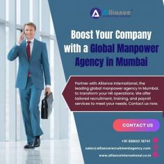 Partner with Alliance International, the leading global manpower agency in Mumbai, to transform your HR operations. We offer tailored recruitment, training, and payroll services to meet your needs. Contact us now. Visit: www.allianceinternational.co.in/global-manpower-agency-mumbai.