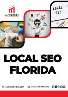 

Local SEO (Search Engine Optimization) is a digital marketing strategy that helps businesses with physical locations or geographic areas rank higher in local search results and reach local audiences. The goal of local SEO is to improve a business's online presence to attract customers in a specific area. Markethix will provide you with local SEO in Florida with the help of proven strategies, such as optimizing Google My Business listings, acquiring local citations, gaining positive reviews, and geo-targeting keywords. We will help you attract nearby customers who are searching for your products and services in the area. 
