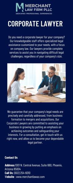 Merchant Law Firm is the place to go for corporate legal help. Our team of corporate lawyer .