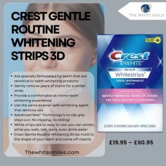 If you have teeth that are sensitive to teeth whitening but still want to achieve a whiter, brighter smile, try Crest Gentle Routine Whitening Strips. Using enamel-safe treatments, Gentle Routine gradually whitens beneath the surface of the enamel, and are easy on your teeth.
