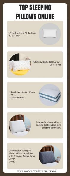Buy Sleeping pillow online at best price in India From Wooden Stret