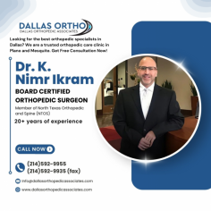 Looking for the best orthopedic specialists in Dallas? We are a trusted orthopedic care clinic in Plano and Mesquite. Get Free Consultation Now