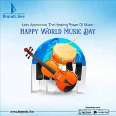 Embrace the spirit of World Music Day with Brands.live! Discover our diverse array of resources crafted to enhance your celebrations. From dynamic Music Day templates to captivating graphics, stock photos, vectors, videos, and illustrations, find everything you need to create inspiring content that resonates with the rhythm of life. Our user-friendly Poster Maker App, reminiscent of Canva, makes creativity effortless. Celebrate World Music Day with Brands.live and craft captivating stories that harmonize with the world's melodies! 