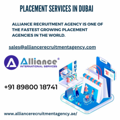Alliance Recruitment Agency is one of the fastest growing placement agencies in the world.
