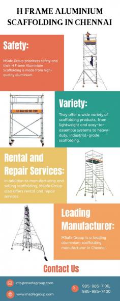 Unveiling the advantages of H Frame Aluminium Scaffolding for construction projects in Chennai! This infographic by MSafe Group, a leading manufacturer, dives into the key features:
https://msafegroup.com/aluminium-scaffolding-chennai