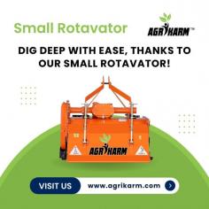 Compact Efficiency: Small Rotavator for Tractors - Agrikarm

Explore Agrikarm's small rotavator, designed for tractors in India. With its compact size and efficient performance, this rotavator is ideal for farmers looking to maximize productivity and streamline soil cultivation tasks with ease.