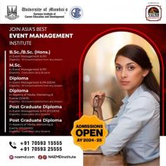 Unlock your Event Management Potential and Build a Successful Career at Mumbai University, Malad, Mumbai.

- B.Sc. in Event Management & PR - (Eligibility - 12th from any stream)
- M.Sc. in Event Management & PR - (Eligibility - Graduation from any stream)
- Diploma in Event Management & PR (DEM) - (Eligibility - 12th from any stream)
- Post Graduate Diploma in Event Management & PR (PGDEM) - Eligibility - (Graduation from any stream)

NAEMD Institute chooses Event Management programs to unlock your full potential and thrive in the exciting world of Event Management at Mumbai University, Malad. The ultimate destination where passion meets profession!

For Inquiries / Counselling, visit us at: https://www.naemd.com

For Admission 2024-2025, contact us at: +91 70593 15555