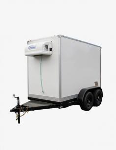 Both on the move and in-place, the FC12T10, TC20T12 / 14 / 16 refrigeration trailer bodies are built to last. Our unique fiberglass construction ensures every Freeze Box trailer is built to withstand the worst outdoor elements and rigors of local or highway travel. 

See more: https://freezeboxes.com/product/small-refrigerated-trailer-fc12t10-12-14-16/