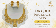 Discover exquisite 22k gold necklace set at Kunal Jewelers. Elevate your style with our luxurious designs and unmatched craftsmanship. Shop now for timeless elegance.