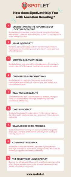 Location scouting is an essential aspect of the filmmaking process. Finding the perfect backdrop for your film shoot can make or break the visual appeal of your project. In this article, we will explore how SpotLet can assist you in the intricate and often challenging task of location scouting.

