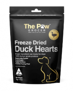 "The Paw Grocer Freeze Dried Duck Hearts for Dogs | VetSupply

Hearts are a muscle meat that is biologically appropriate for both cats & dogs. They are full of vitamins & minerals which are essential for an animal's health & longevity.

For More information visit: www.vetsupply.com.au
Place order directly on call: 1300838787"