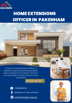 Our Home Extensions Officers in Pakenham is here to help you maximize your living space. Get personalized advice and innovative solutions tailored to your needs. From initial planning to final touches, we ensure a seamless expansion process. Don’t wait—contact us today for a free consultation and start enhancing your home!
Visit our website 
https://mavben.com.au/officer/
