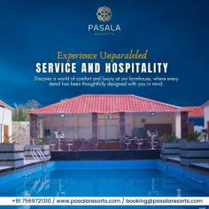 Pasala Resorts is one of the best luxury resorts in Hyderabad offering unmatched accommodations and services providing a tranquil retreat that enlivens your senses.
https://pasalaresorts.com/