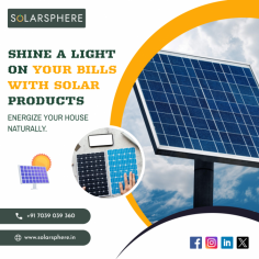 You can make your home a shining example of sustainability and energy efficiency with excellent solar solutions for homes from SolarSphere. You may enjoy the energy of the future, increase the energy independence of your house, and reduce your carbon footprint with our best solar products.	

Contact: +91 7039039360

Website: https://www.solarsphere.in/