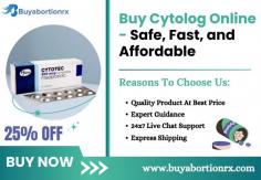 Buy Cytolog online from our trusted store. Our service ensures safe, affordable, and discreet delivery. Cytolog is a reliable option for medical abortion, giving you control and privacy. Order now for fast, secure access to the cytolog online you need.

Visit Now: https://www.buyabortionrx.com/cytolog