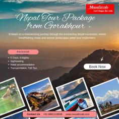 Are you dreaming of a getaway to the majestic mountains and cultural wonders of Nepal? Look no further! Musafircab offers the best Nepal tour package from Gorakhpur, designed to give you an unforgettable experience of this enchanting destination.