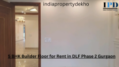 Discover a ready-to-move 5 BHK semi-furnished builder floor for rent in DLF Phase 2, Gurgaon. Leasehold, 1 car parking, SE facing, 3000 sq. ft., 1st floor. Contact for details.