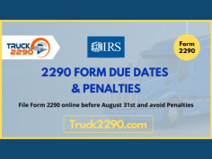 The deadline is the most important thing to every trucker while operating heavy vehicles on public roads. The IRS recommends heavy vehicle owners file the 2290 tax by the 2290 form due date or on time. For Truckers who file annual returns, the tax season begins on July 1 and ends on August 31. The tax year starts on July 01 and ends on June 30 for the following year. Therefore, never be late filing your HVUT tax return.